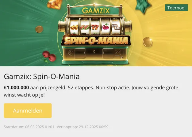  Q bet Gamzix: Spin-O-Mania